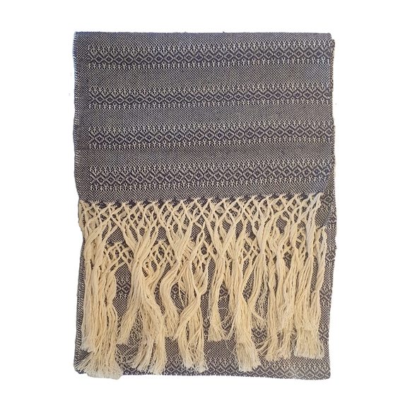 Mexican Handmade Cotton Rebozo Shawl (purple, Medium)⭐️ - Picture 1 of 6